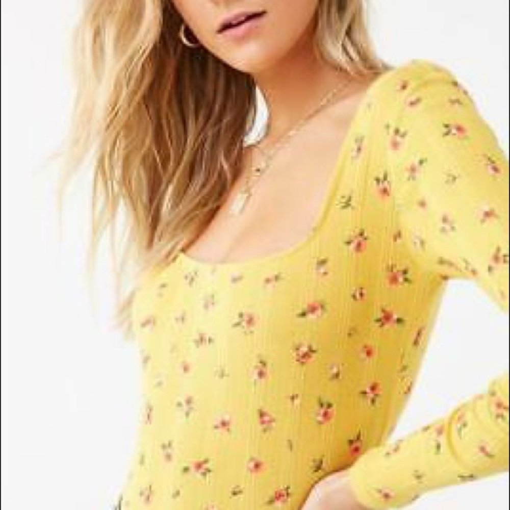 2 for 10 Forever 21 Square Neck Floral Top